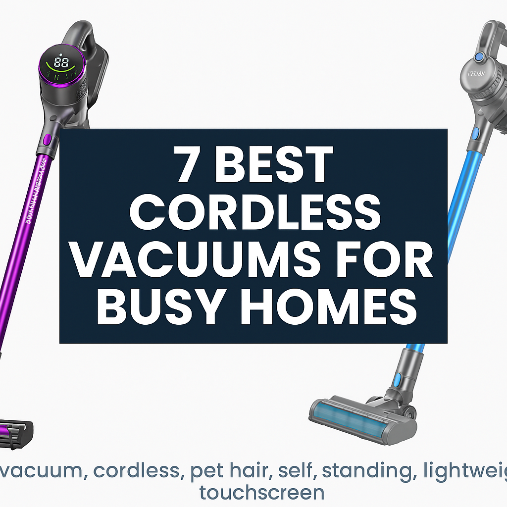 7 Best cordless vacuums for busy home featured image showing 2 cordless vaccum cleaners